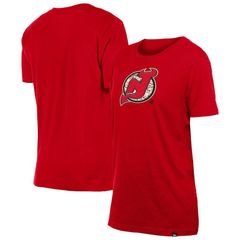 뉴 에라 여성 탑스 티셔츠 플라워 무늬 저지 플라워 Womens New Era Red New Jersey Devils Glam Game Floral TShirt Nhl Red 레드