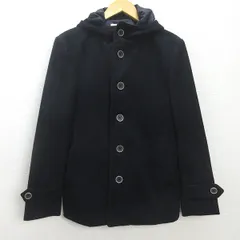 K■ジャーナルスタンダード/JOURNAL STANDARD フード付き ウールコート【M】紺/MENS■9【中古】