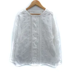 クラシカルエルフ CLASSICAL ELF シャツ ブラウス 長袖 レース シアー L 白 ホワイト /SM26