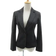 クリアインプレッション CLEAR IMPRESSION テーラードジャケット ミドル丈 シングルボタン 総裏地 2 ダークグレー /YS1