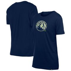 뉴엘라 여성 탑스 티셔츠 Womens New Era Navy Minnesota Timberwolves Glam Game Flower TShirt Mtw Navy 네이