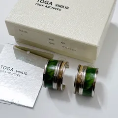 TOGA VIRILIS トーガ ビリリース Ring ear accessories ALLOY TV11-AK353 リング イヤリング グリーン マーブルのサムネイル