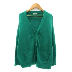 スタディオクリップ Studio Clip カーディガン ミドル丈 Vネック F 緑 グリーン /YK45
