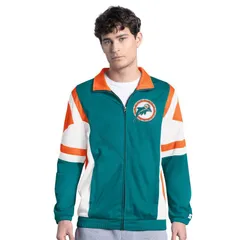 スターター メンズ アウター ジャケット・ブルゾン ヴィンテージ ロゴ Menstarter Aqua Miami Dolphins Contender Vintage Logo FullZip Trのサムネイル