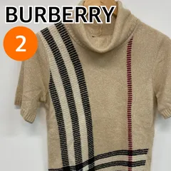 BURBERRY バーバリー トップス 半袖 ニット タートルネック ベージュ レディース 2サイズ 【CT2710】