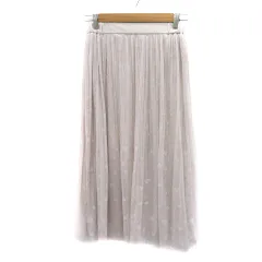 エニィスィス エニシス anySiS フレアスカート ギャザースカート ロング丈 マキシ丈 花柄 1 グレージュ 白 ホワイト /YK5