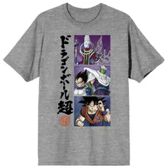 アニメキャラクター メンズ トップス Tシャツ グラフィック Licensed Character Mens Dragon Ball Super Character Short Sleeve Graphic TShirt Gray グレー