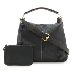 LOUIS VUITTON ルイ ヴィトン モノグラムマヒナ セレネMM ハンドバッグ 2WAY ショルダーバッグ 斜め掛け ノワール 黒 ブラック ポーチ付き M93987