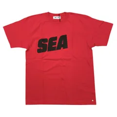 ☆ウィンダンシー×スニーカーダンクコラボ 半袖Tシャツ ロゴプリントシャツ WDS-SNKR-01 コットン レッド ブラック WIND AND SEA×SNKRDUNK