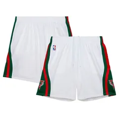 ミッチェルネス メンズ ボトムス ハーフパンツ・ショーツ ショートパンツ Mens Mitchell Ness White Milwaukee Bucks 201314 Swingman Shortsのサムネイル