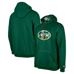 ニューエラ メンズ トップス Tシャツ ダウン パーカー Mens New Era Greenew York Jets 3rdown Plaid Pullover Hoodie Jet Green グリーン