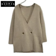 theory luxe セオリーリュクス ﾍﾞｰｼﾞｭ ｳｰﾙ×ｱﾙﾊﾟｶ ﾀﾞﾌﾞﾙﾌﾞﾚｽﾄ ﾛﾝｸﾞﾆｯﾄｶｰﾃﾞｨｶﾞﾝ 38