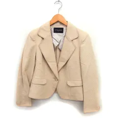 ユナイテッドアローズ UNITED ARROWS テーラードジャケット 背抜き クロップド スリット 38 ベージュ /NT24