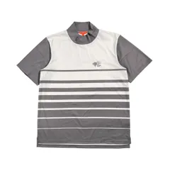 BEAMS GOLF ビームスゴルフ ボーダー ドライ 半袖 モックネックシャツ XL/グレー系 メンズのサムネイル