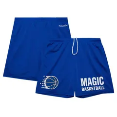 ミッチェルネス メンズ ボトムス ハーフパンツ・ショーツ メッシュ ショートパンツ Mens Mitchell Ness Blue Orlando Magic Hardwood Classics Gaのサムネイル