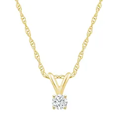 Celebration Gems レディース アクセサリー ネックレス・チョーカー・ペンダントトップ レース Celebration Gems 14k Gold 110 CaratW Diamond Solitaire Pendant Necklace 14k