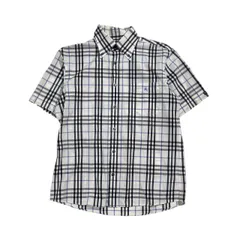 BURBERRY BLACK LABEL バーバリーブラックレーベル ノバチェック BD ボタンダウン  半袖 シャツ 2/ホワイト系 メンズ