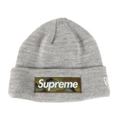 Supreme シュプリーム ビーニー ヘザーグレー | 23AW NEW ERA カモフラージュ BOXロゴ ニット ビーニー (Box Logo Beanie) | ヘザーグレー | ブランド 帽子【メンズ】【中古】