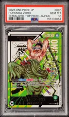 【PSA10】【シリアルNo.0312】ロロノア・ゾロ(L){緑}〈OP12-020〉[フラッグシップバトル] プロモ