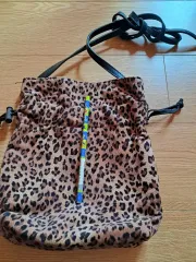 レオパード柄 ショルダーバッグ 巾着バッグ
