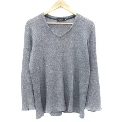 エポカ ウォモ EPOCA UOMO ニット カットソー 長袖 麻 リネン 48 M ネイビー 紺 /YM35のサムネイル