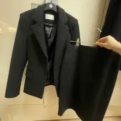 レディース ブラック スーツ セットアップ S 冬 セットアップ