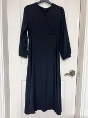 ブラック ロング ONE PIECE 長袖