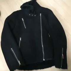 ブラック ムートン スタイル ジャケット