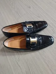 MUE レディース エナメル ローファー ブラック 235 すごく履きやすい