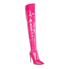 ロンドンラグ レディース シューズ ブーツ・レインブーツ London Rag Eclectic Womens ThighHigh Boots Neon Pink ピンク