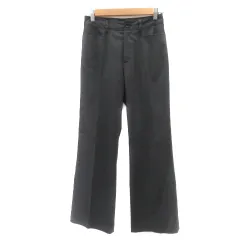 エムケー ミッシェルクラン MK MICHEL KLEIN フレアパンツ スラックスパンツ ロング丈 38 M ダークグレー /YK4