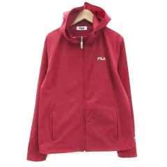 フィラ FILA ジャケット パーカー ミドル丈 ジップアップ L レッド 赤 /YM6