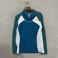 THE NORTH FACE ザノースフェイス アウトドア 刺繍 ロゴ ハーフジップ 長袖Tシャツ M A07229