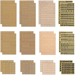 【特価商品】24枚 アルファベット シール 3mm レジン 金属 防水DIYネイルシール 数字 英字 手作り 手帳 貼り紙 電話装飾 スケジュールシール 自粘着
