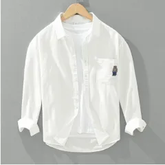 メンズ 白 シャツ オーバーサイズ シャツ 夏 薄い 基本 シャツ