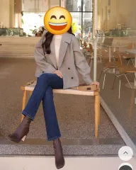 ウール混 ダブル ブレスト ジャケット