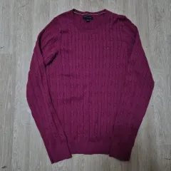 トミーヒルフィガー ミニフラッグ ケーブル編み ケーブル編み ニット S(90)