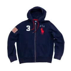 ポロラルフローレン ビックポニー USA 星条旗 フード ジップアップ