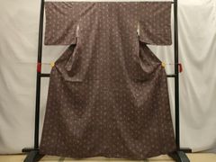 飛び柄小紋　単衣　裄70 雅染匠 中西雅明　京友禅 花丸文　正絹　逸品 飛び柄小紋 単衣 裄70 雅染匠 中西雅明 京友禅 花丸文 正絹 逸品