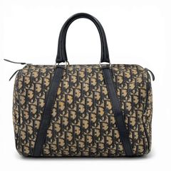 ディオール DIOR ミニボストンバッグ トロッター ベージュ ブラック