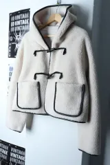 W(F) ザ ロケット ジップアップ ウィンドブレーカー アウター ジャケット ダッフル トグルボタン ボア -17476