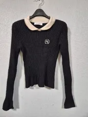 ステンカラ― クロップド ゴージ ニットTシャツ 55