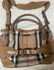 バーバリー チェック トートバッグ兼ショルダーバッグ