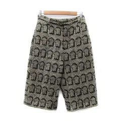 アイアムアイ I am I ハーフパンツ ニットパンツ 総柄 1 ライトベージュ 黒 ブラック /SY19