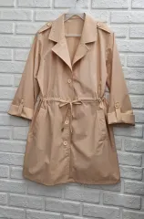 A4120 薄い ストレッチ ロングジャケット