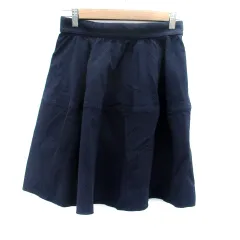 カルヴェン CARVEN フレアスカート ひざ丈 36 S 紺 ネイビー /HO9のサムネイル