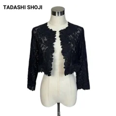 TADASHI SHOJI レースボレロ　ショート丈　七分袖　レースカーディガン　ボレロ　古着　ヴィンテージ古着のサムネイル
