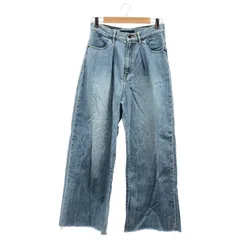 FRAMeWORK (フレームワーク) タックワイドデニムパンツ 21030220119010 ブルー 38