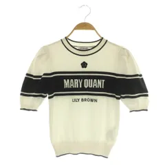 リリーブラウン Lily Brown × マリークワント MARY QUANT ニットプルオーバー 五分袖 ONE ホワイト /MY ■OS