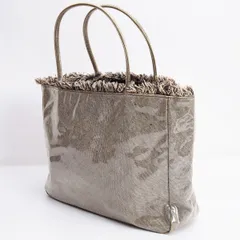 トリココムデギャルソンtricot COMME des GARCONS ツイードPVCトートバッグ 黒ベージュのサムネイル